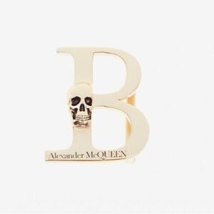 Alexander McQueen Shoes | Mens|Womens Alphabet Sneaker Charm Pale Gold LETTER B